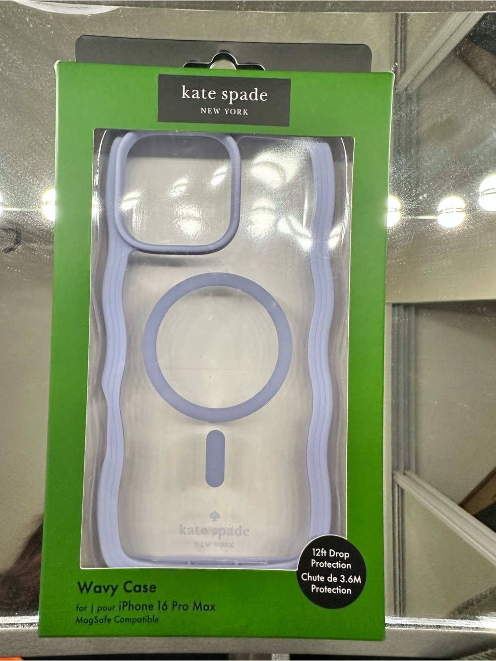 Kate spade New York light blue/Lavender Wavy MagSafe Case for iPhone 16 Pro Max